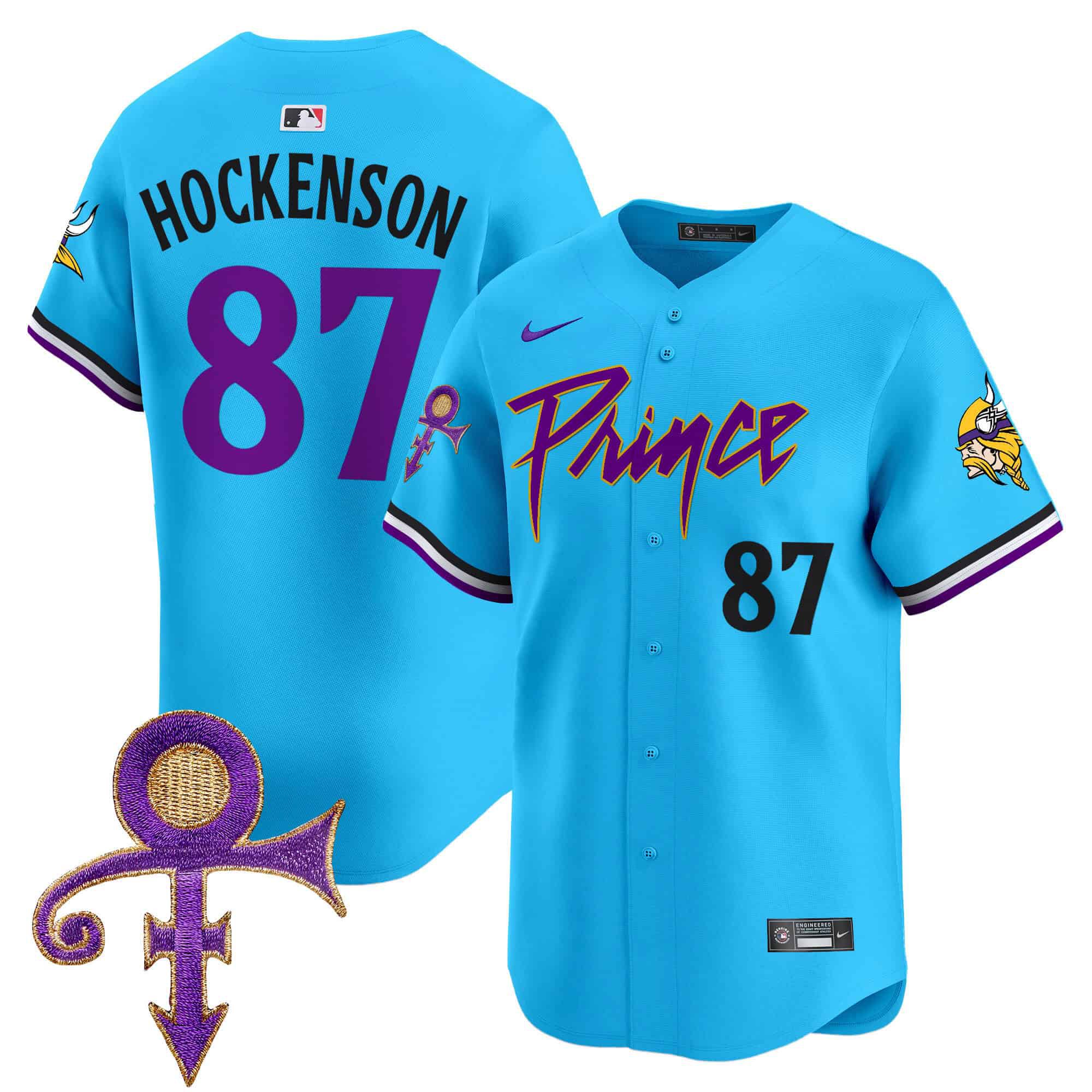 Men Minnesota Vikings #87 Hockenson Light Blue 2024 Nike Prince Patch Vapor Premier Limited NFL Jersey->indianapolis colts->NFL Jersey